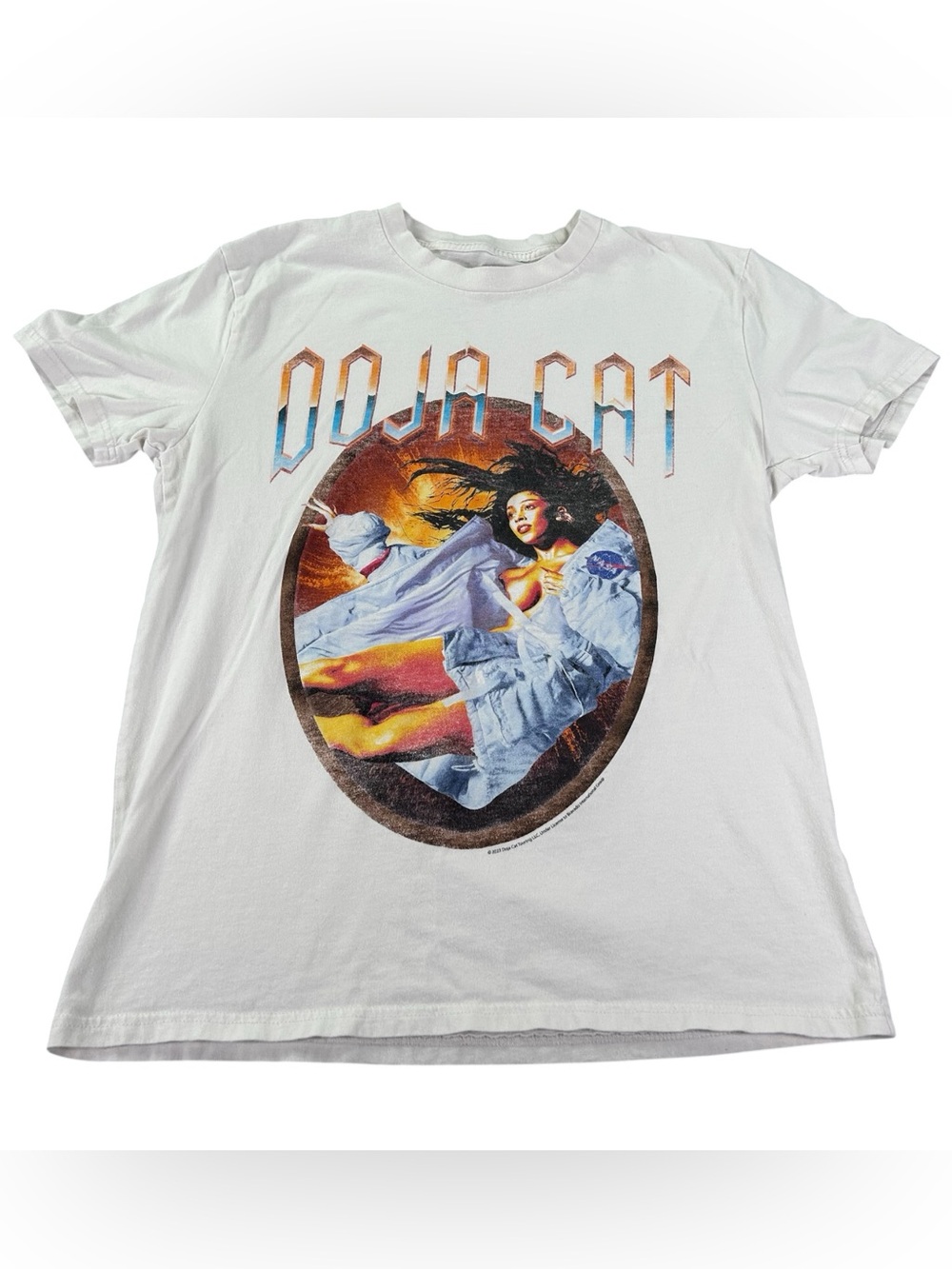 Hollister x Doja Cat Graphic T-Shirt Men’s S White Portrait Music Artist Tee